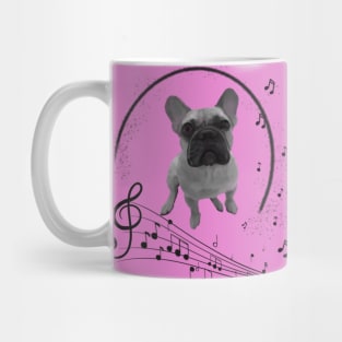 French bulldog and musical notes Mug